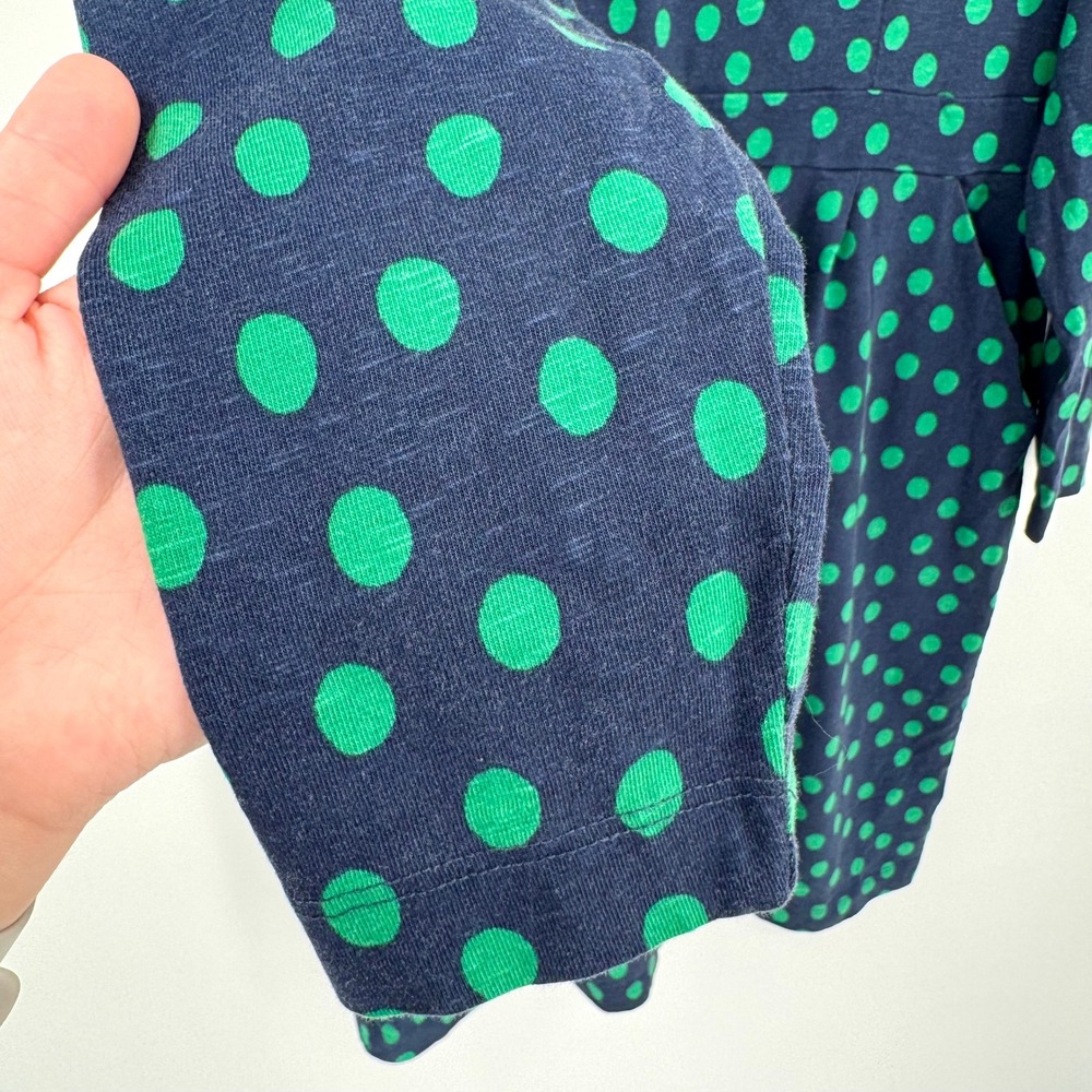 Boden Florrie Blue/Green Polka Dot Long Sleeve 100% Cotton Dress Women's 14R - Picture 7 of 12